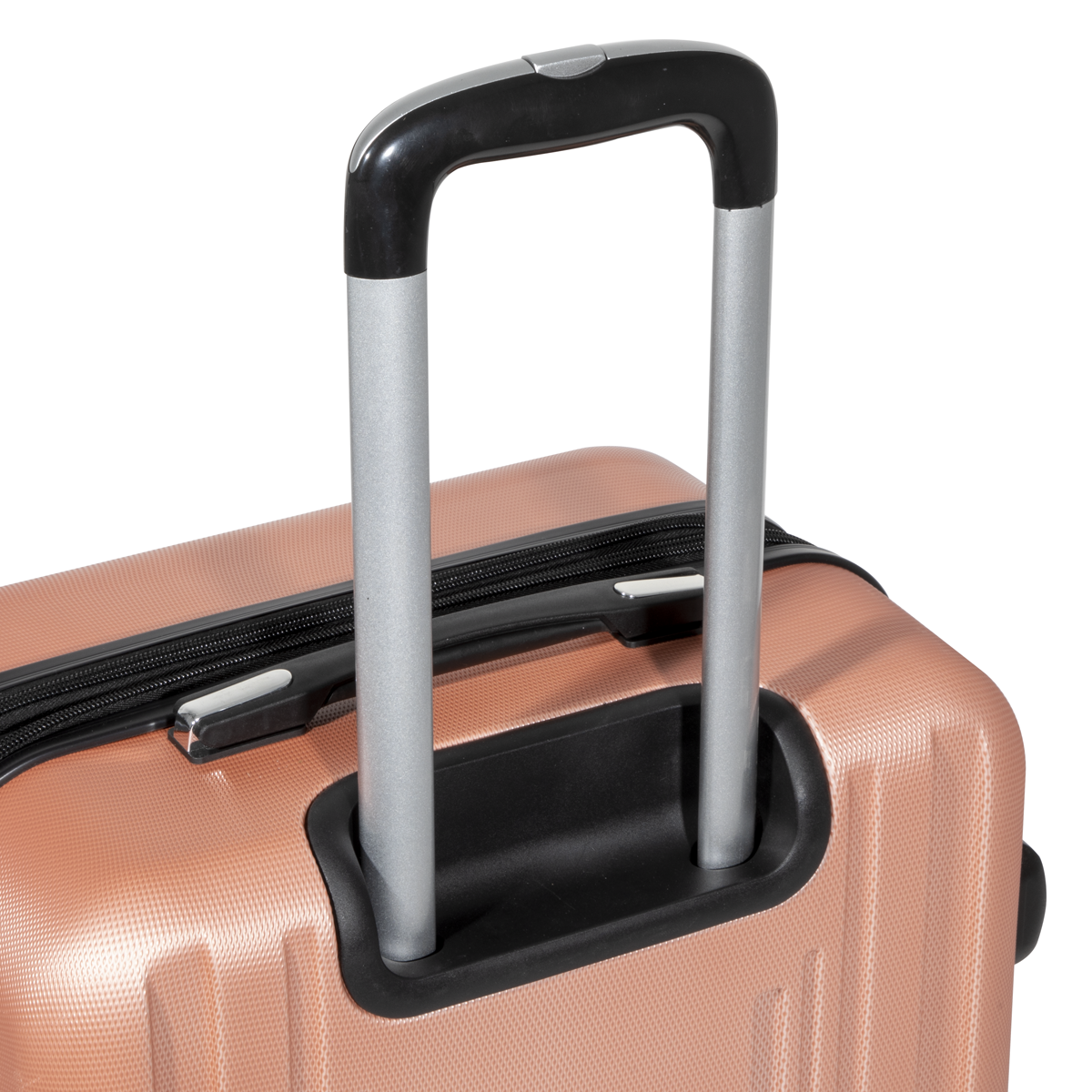Dellonda Lightweight ABS Luggage Set with TSA Lock, 3-Piece, Rose Gold (DL125)