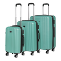 Dellonda Lightweight ABS Luggage Set with TSA Lock, 3-Piece, Teal (DL126)