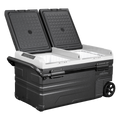 Dellonda DG127 Dual Zone Portable Fridge, Freezer & Cool Box with LED Display, 75 Litre Capacity, 12/24V