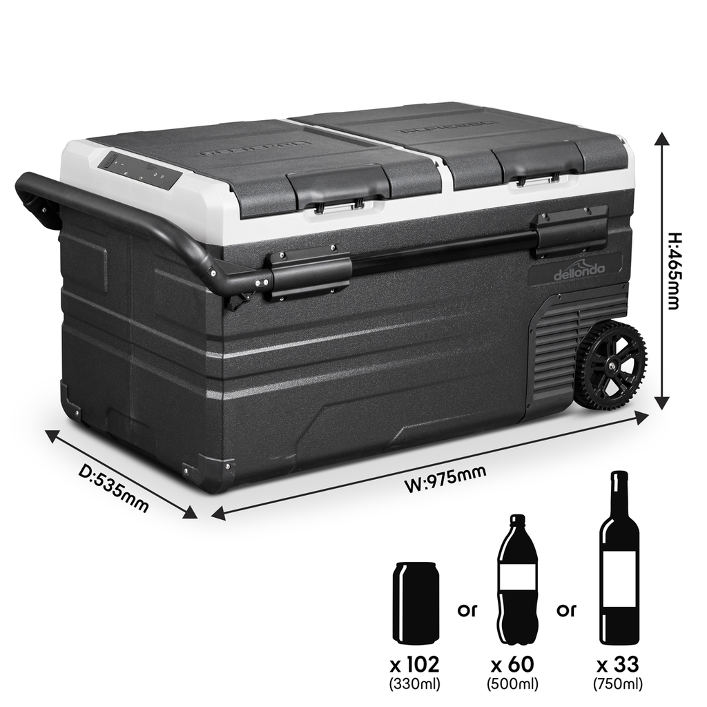 Dellonda Portable Fridge Freezer/Cool Box with LED Display 75L