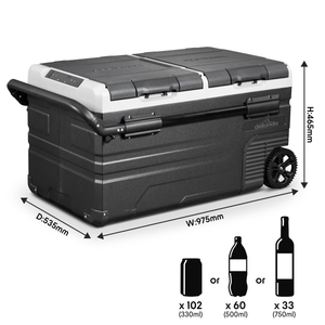 Dellonda Portable Fridge Freezer/Cool Box with LED Display 75L
