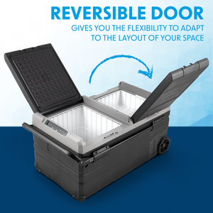 Dellonda DG127 Dual Zone Portable Fridge, Freezer & Cool Box with LED Display, 75 Litre Capacity, 12/24V