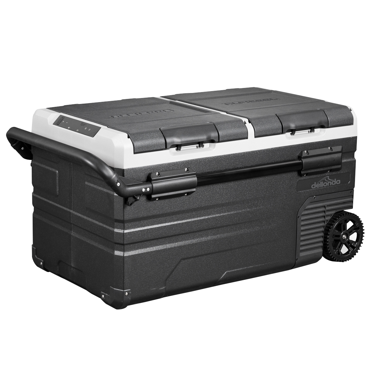 Dellonda DG127 Dual Zone Portable Fridge, Freezer & Cool Box with LED Display, 75 Litre Capacity, 12/24V