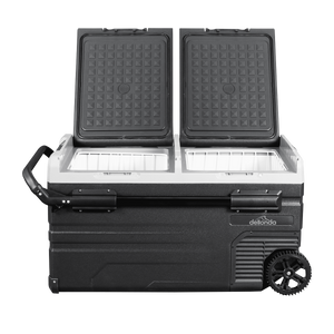 Dellonda DG127 Dual Zone Portable Fridge, Freezer & Cool Box with LED Display, 75 Litre Capacity, 12/24V