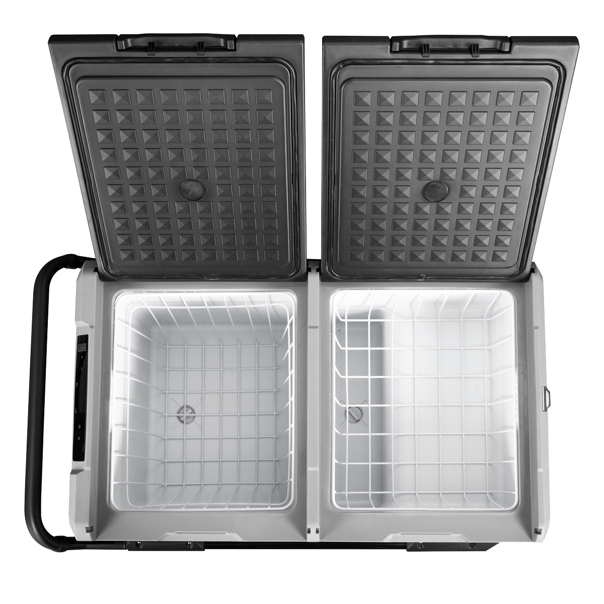 Dellonda DG127 Dual Zone Portable Fridge, Freezer & Cool Box with LED Display, 75 Litre Capacity, 12/24V