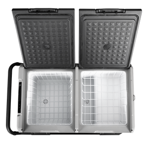 Dellonda DG127 Dual Zone Portable Fridge, Freezer & Cool Box with LED Display, 75 Litre Capacity, 12/24V