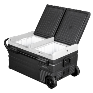 Dellonda DG127 Dual Zone Portable Fridge, Freezer & Cool Box with LED Display, 75 Litre Capacity, 12/24V