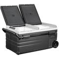 Dellonda DL128 Dual Zone Portable Fridge Freezer & Cool Box with LED Display, 95 Litre Capacity, 12/24V