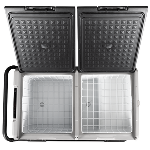 Dellonda DL128 Dual Zone Portable Fridge Freezer & Cool Box with LED Display, 95 Litre Capacity, 12/24V