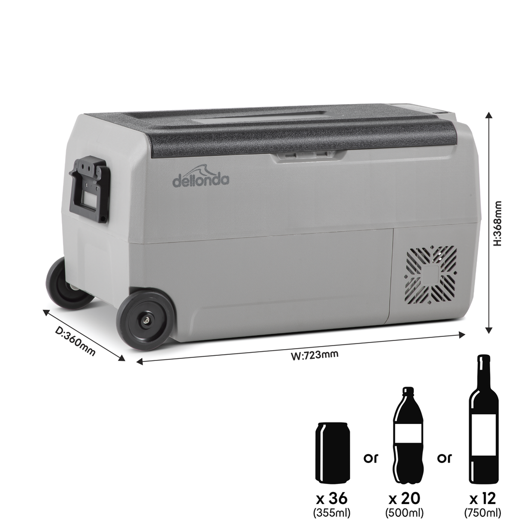 Dellonda Portable Fridge Freezer/Cool Box, 36L, 12/24V (DL13)