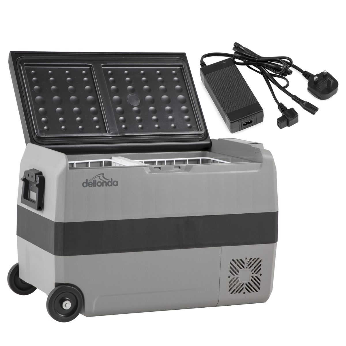 Dellonda Portable Fridge Freezer/Cool Box with LED Display & AC/DC 230V Adaptor 50L