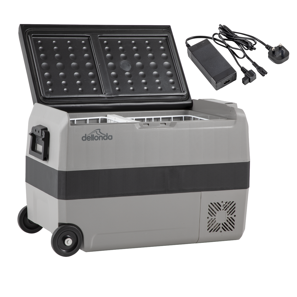 Dellonda Portable Fridge Freezer/Cool Box with LED Display & AC/DC 230V Adaptor 50L