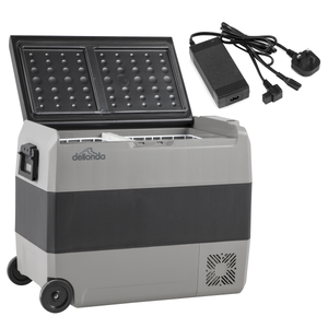 Dellonda Portable Fridge Freezer/Cool Box with LED Display & AC/DC 230V Adaptor 60L