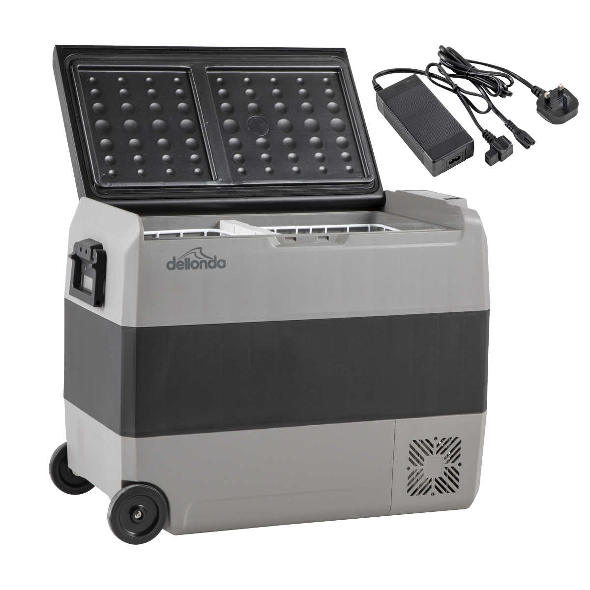 Dellonda Portable Fridge Freezer/Cool Box with LED Display & AC/DC 230V Adaptor 60L