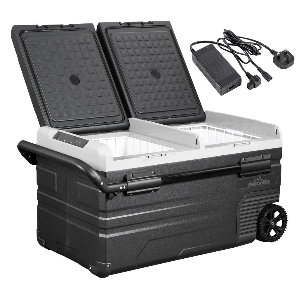 Dellonda Portable Fridge Freezer/Cool Box with LED Display & AC/DC 230V Adaptor 95L