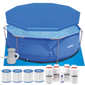 Dellonda Steel Frame Swimming Pool Starter Kit 10ft, Blue (DL137)