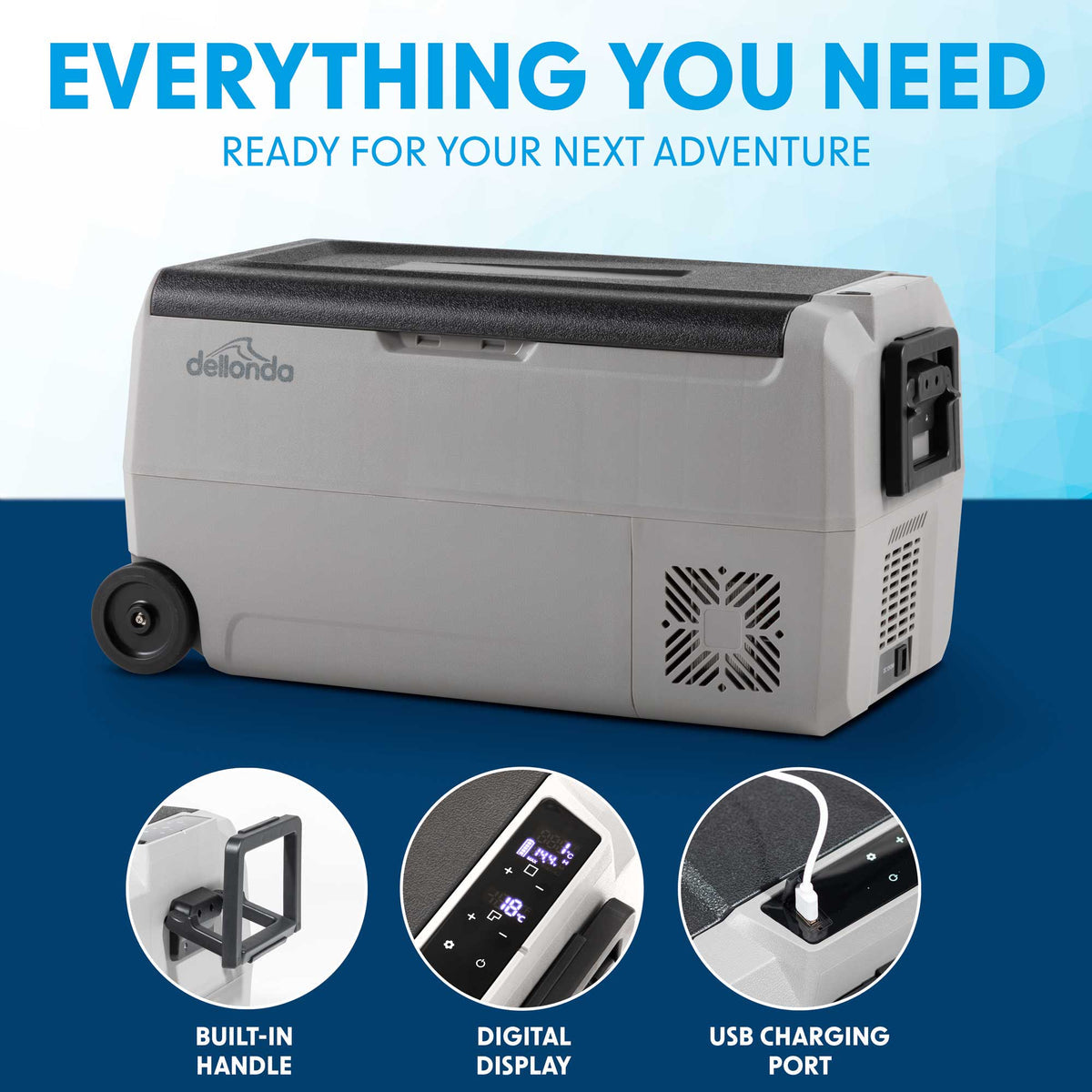 Dellonda Portable Fridge Freezer/Cool Box, 36L, 12/24V (DL13)
