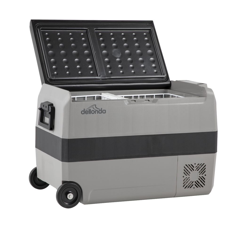 Dellonda DL14 Dual Zone Portable Fridge, Freezer & Cool Box with LED Display, 50 Litre Capacity, 12/24V