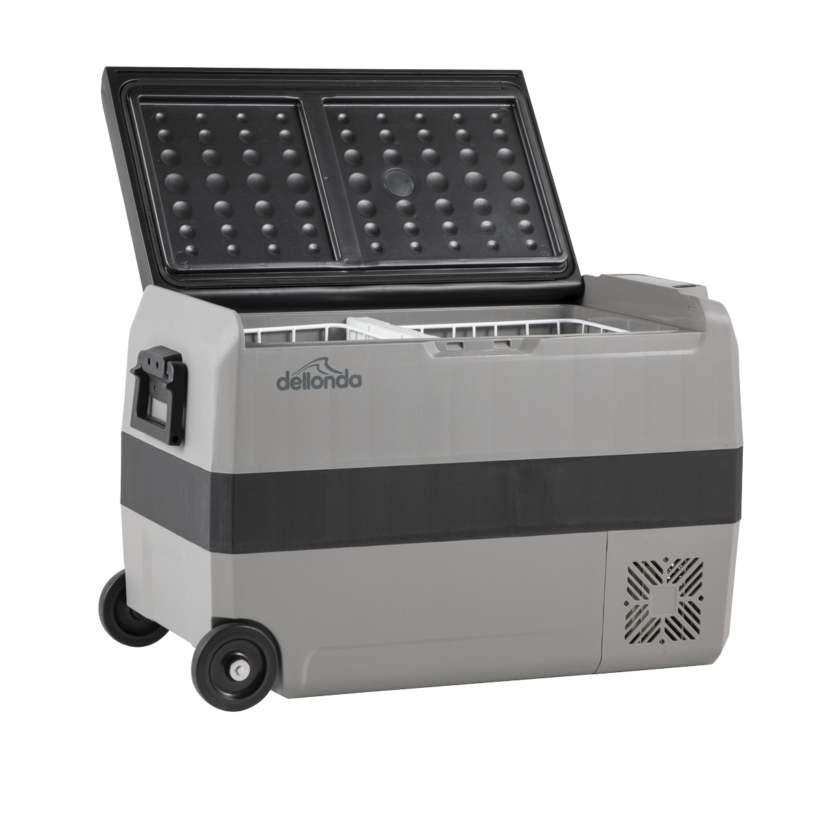 Dellonda DL14 Dual Zone Portable Fridge, Freezer & Cool Box with LED Display, 50 Litre Capacity, 12/24V