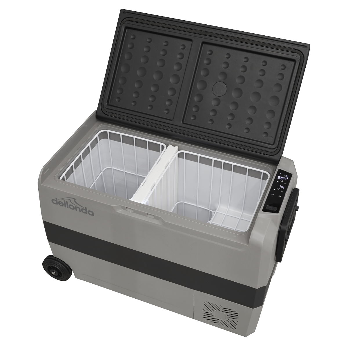 Dellonda DL14 Dual Zone Portable Fridge, Freezer & Cool Box with LED Display, 50 Litre Capacity, 12/24V