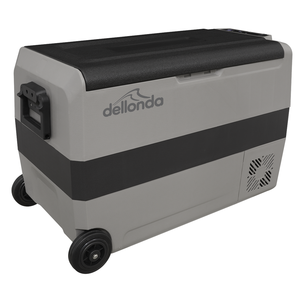 Dellonda DL14 Dual Zone Portable Fridge, Freezer & Cool Box with LED Display, 50 Litre Capacity, 12/24V