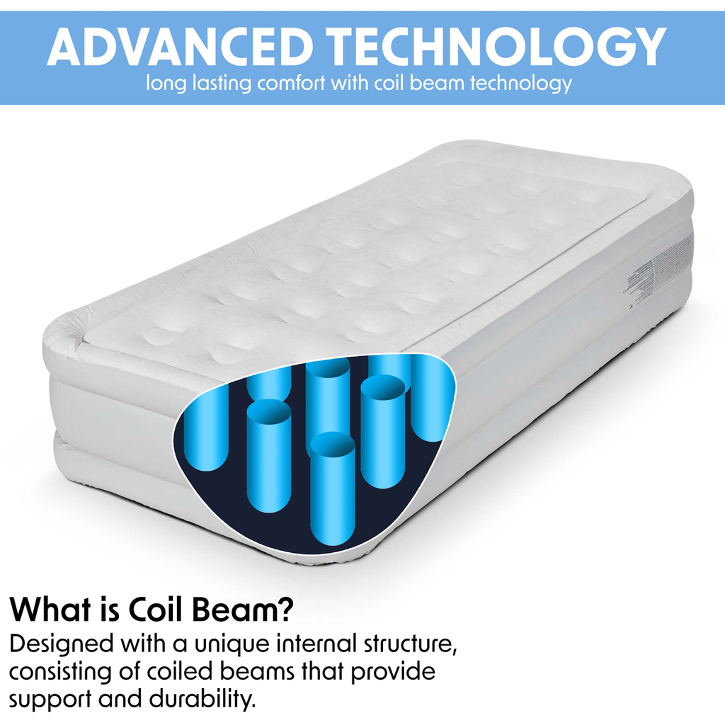 Dellonda Single High-Raised Air Bed with Removable Electric Pump (DL144)