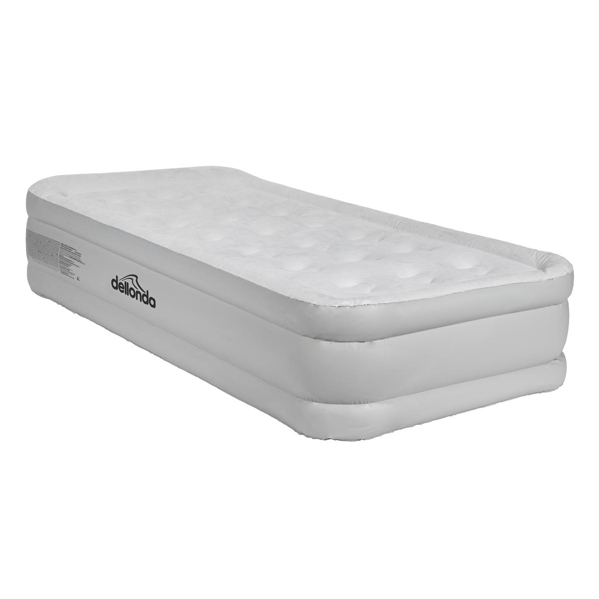 Dellonda Raised Air Bed with Removable Electric Pump & Storage Bag - Single