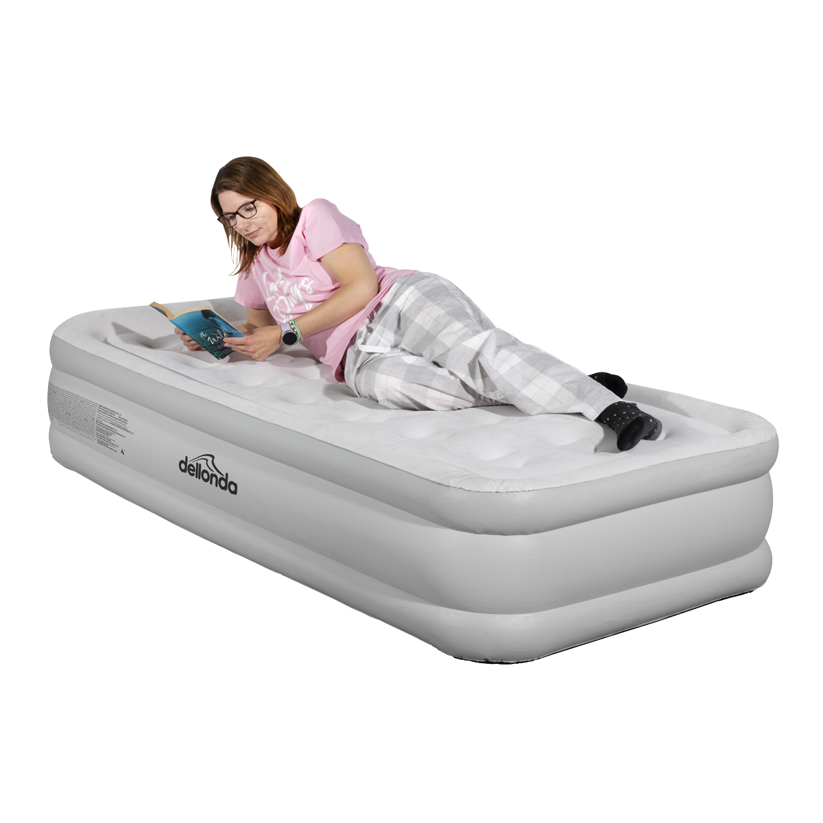 Dellonda Single High-Raised Air Bed with Removable Electric Pump (DL144)