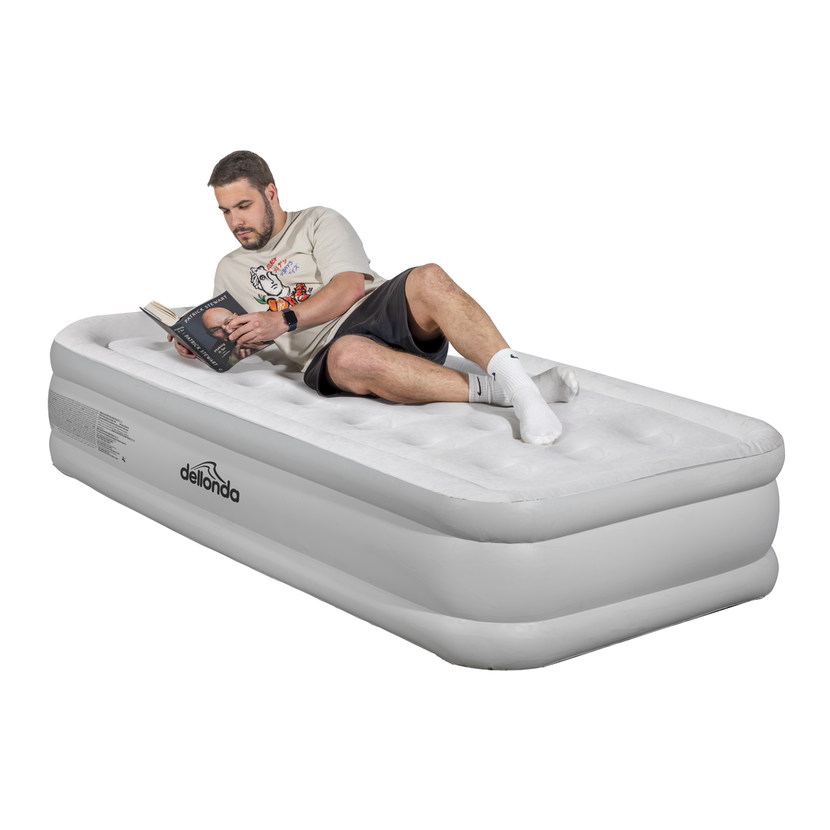 Dellonda Single High-Raised Air Bed with Removable Electric Pump (DL144)