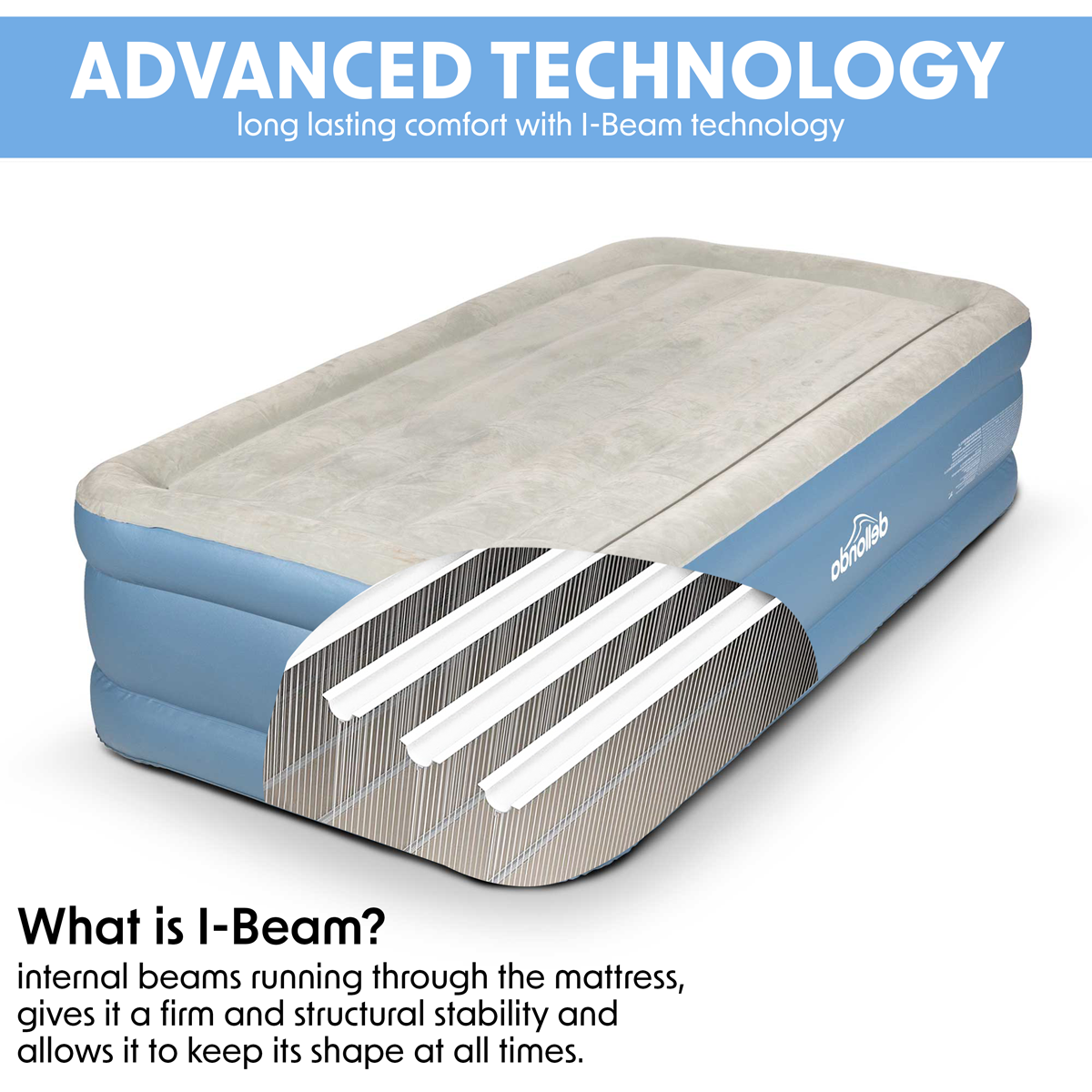 Dellonda Single High-Raised Air Bed with Built-in Electric Pump (DL146)