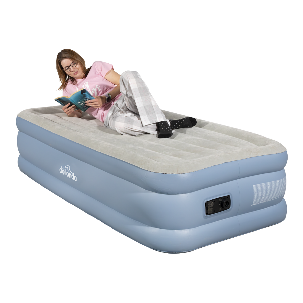Dellonda Single High-Raised Air Bed with Built-in Electric Pump (DL146)