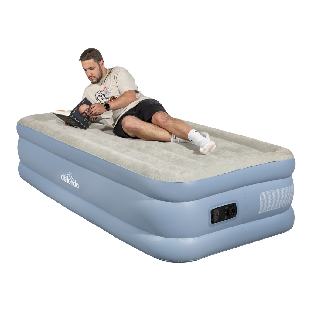 Dellonda Single High-Raised Air Bed with Built-in Electric Pump (DL146)