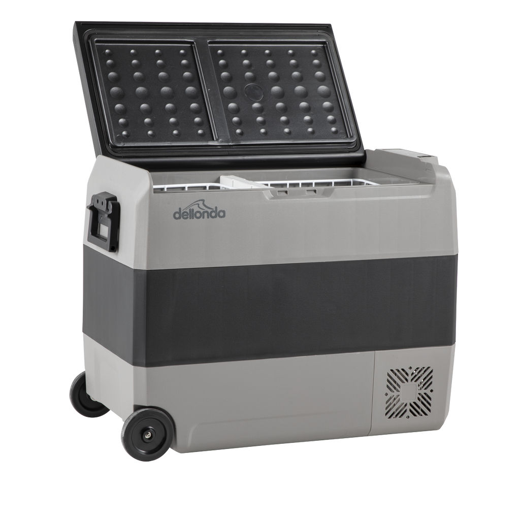 Dellonda DL15 Dual Zone Portable Fridge Freezer & Cool Box with LED Display, 60 Litre Capacity, 12/24V