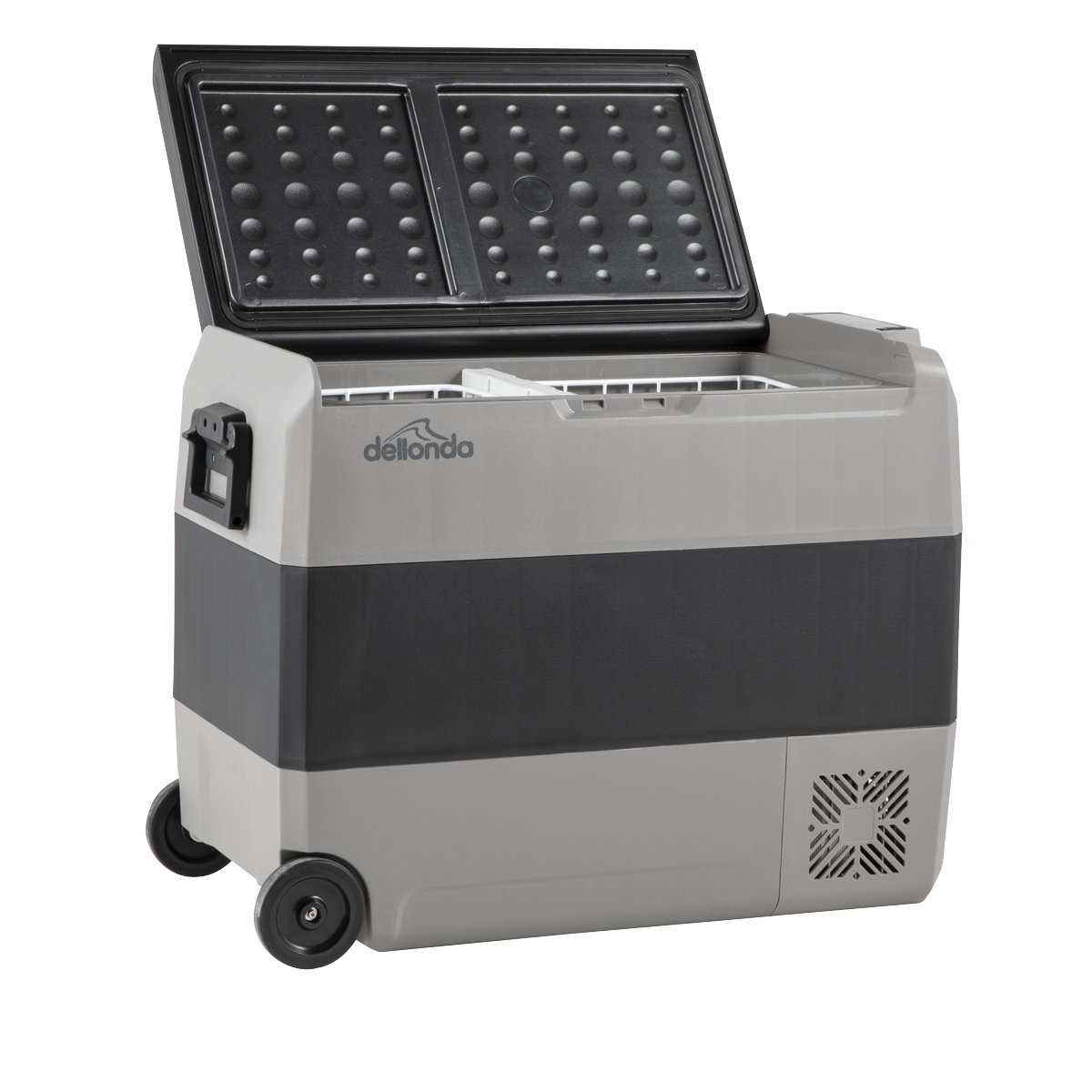 Dellonda DL15 Dual Zone Portable Fridge Freezer & Cool Box with LED Display, 60 Litre Capacity, 12/24V