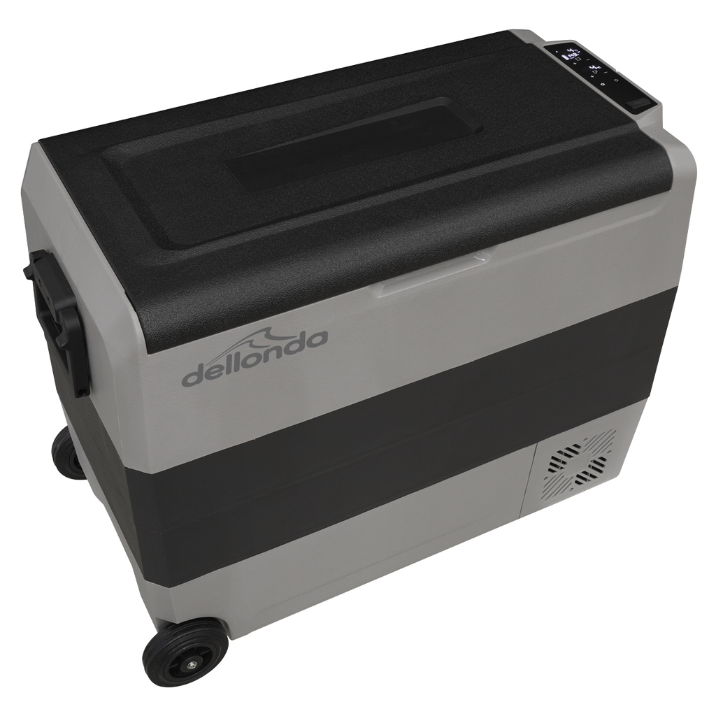 Dellonda DL15 Dual Zone Portable Fridge Freezer & Cool Box with LED Display, 60 Litre Capacity, 12/24V