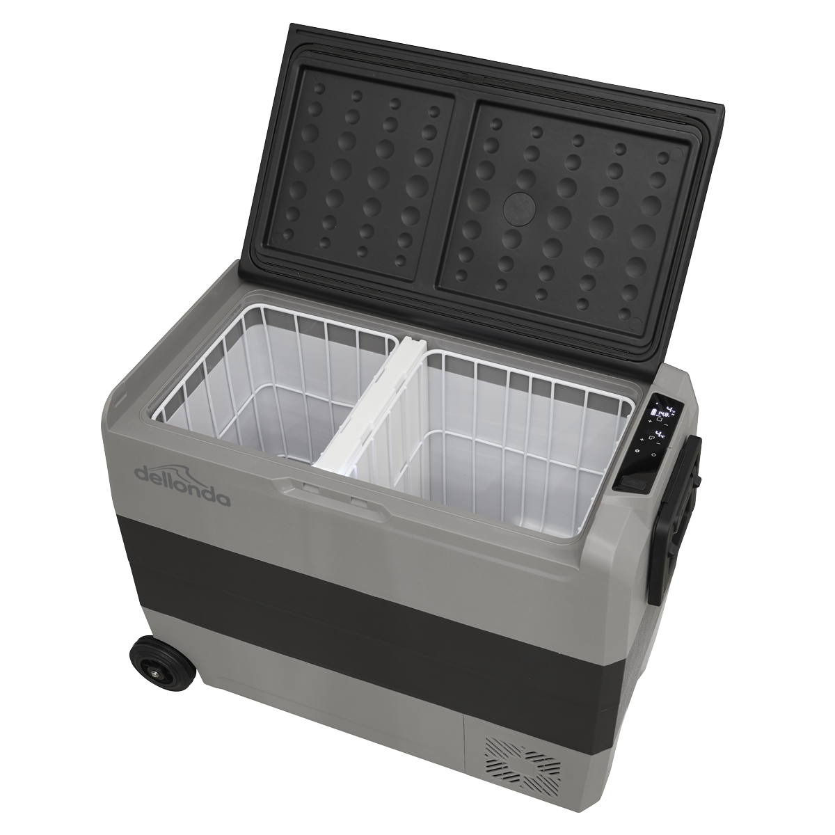 Dellonda DL15 Dual Zone Portable Fridge Freezer & Cool Box with LED Display, 60 Litre Capacity, 12/24V