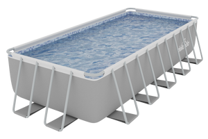 Dellonda DL150 Deluxe 21ft Steel Frame Swimming Pool with Step Ladder & Filter Pump