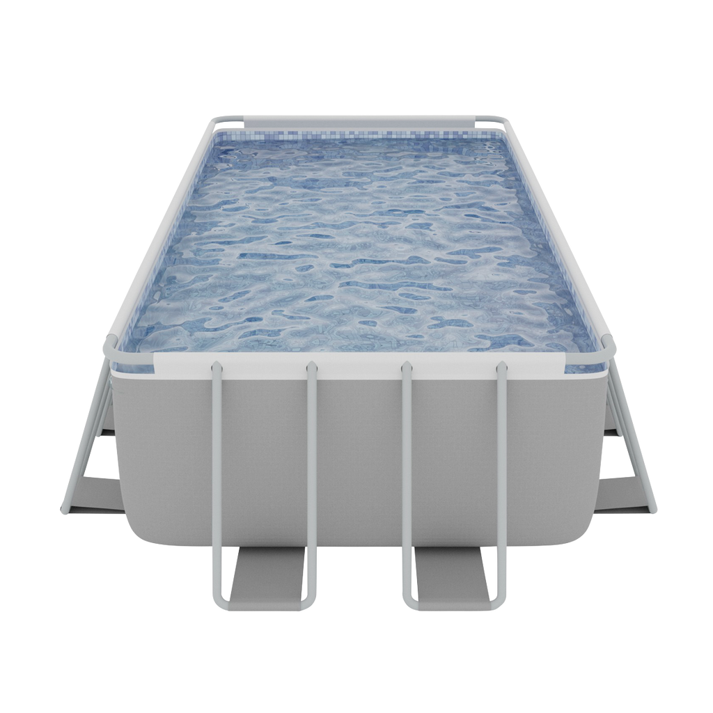 Dellonda DL150 Deluxe 21ft Steel Frame Swimming Pool with Step Ladder & Filter Pump