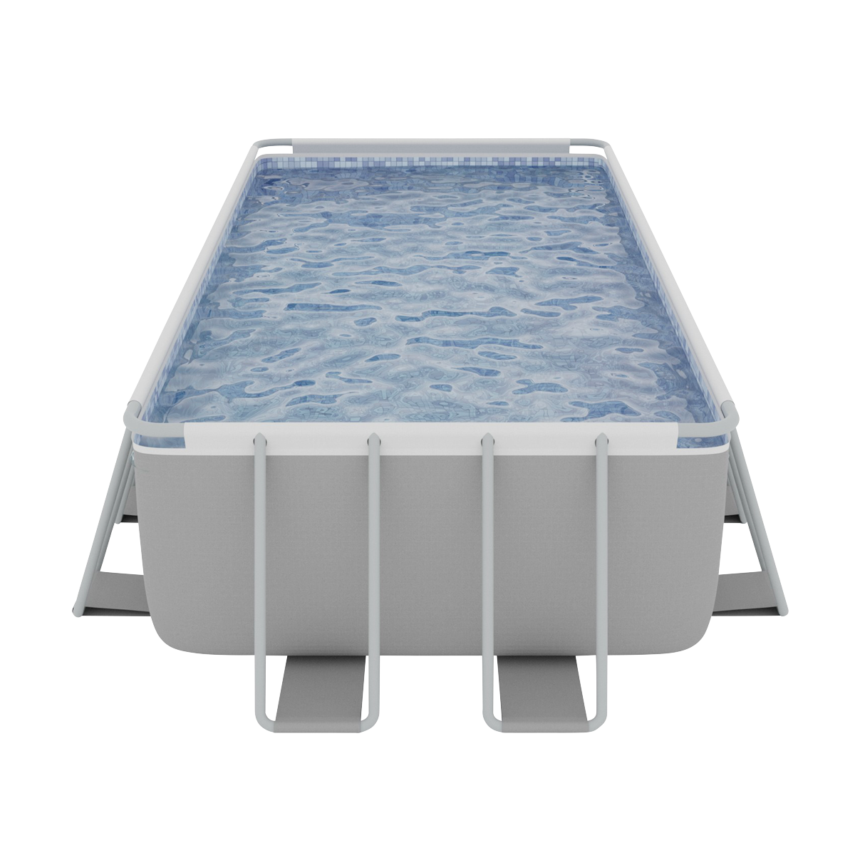 Dellonda DL150 Deluxe 21ft Steel Frame Swimming Pool with Step Ladder & Filter Pump