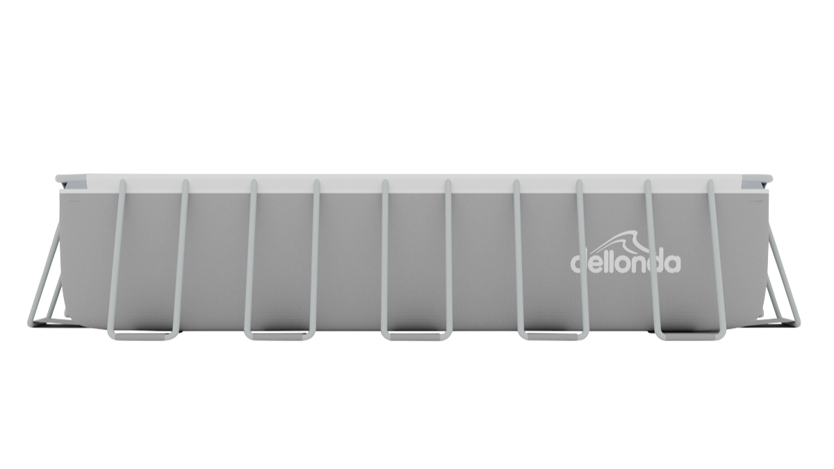 Dellonda DL150 Deluxe 21ft Steel Frame Swimming Pool with Step Ladder & Filter Pump