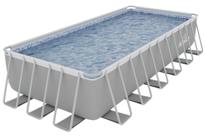 Dellonda DL151 Deluxe 25ft Steel Frame Swimming Pool with Step Ladder & Filter Pump