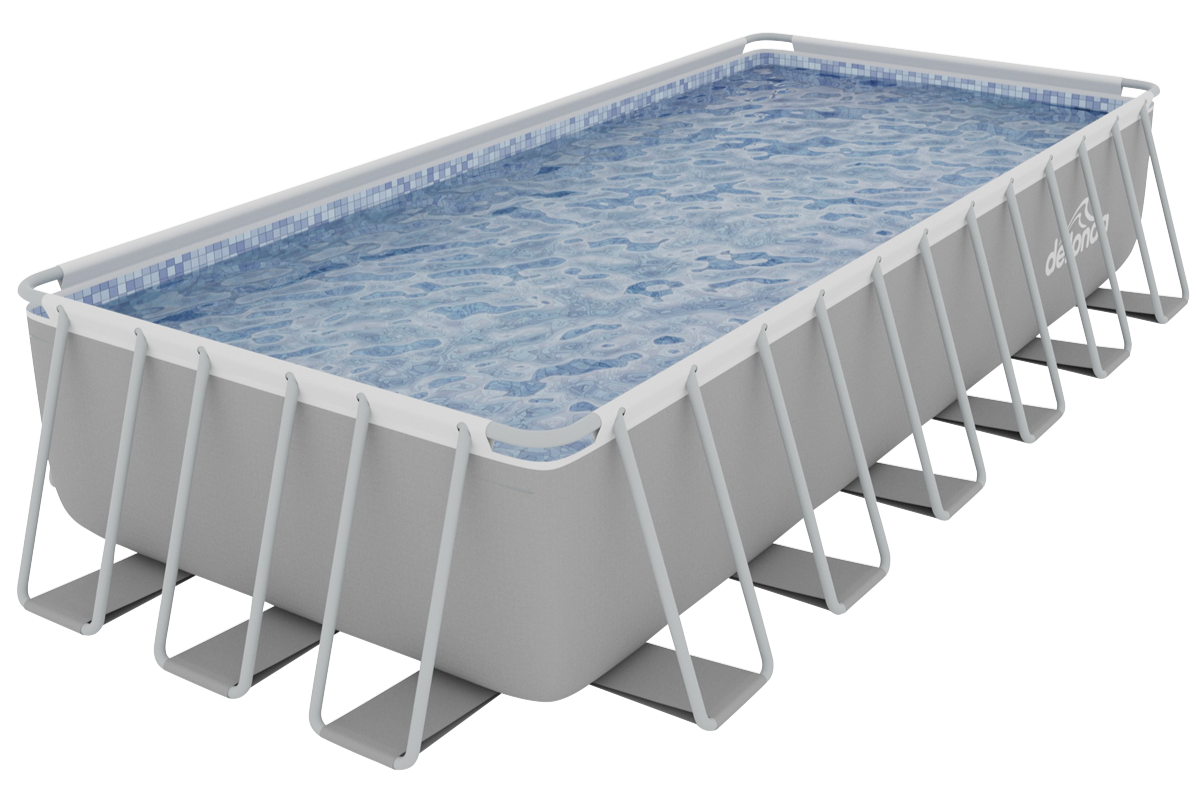 Dellonda DL151 Deluxe 25ft Steel Frame Swimming Pool with Step Ladder & Filter Pump