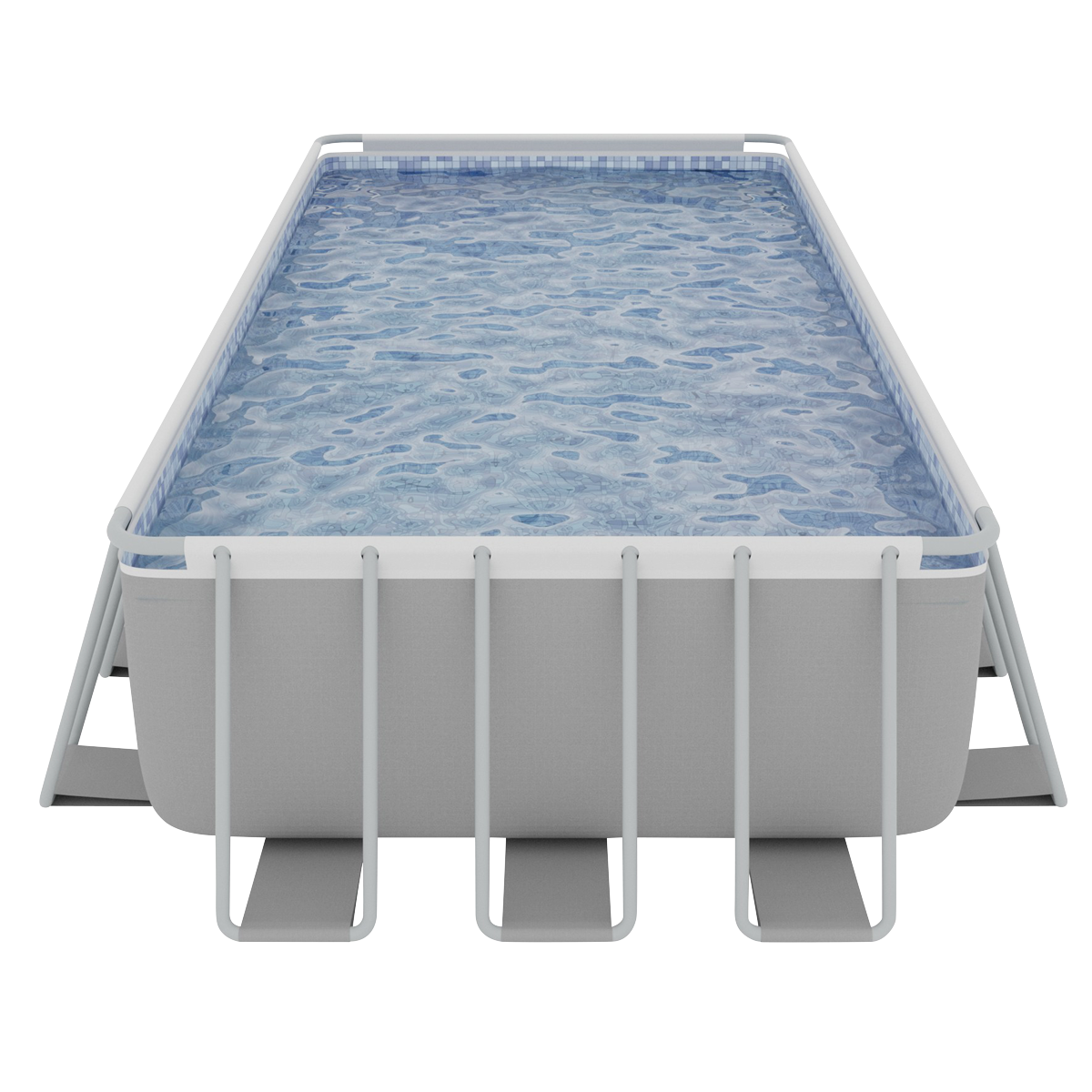 Dellonda DL151 Deluxe 25ft Steel Frame Swimming Pool with Step Ladder & Filter Pump