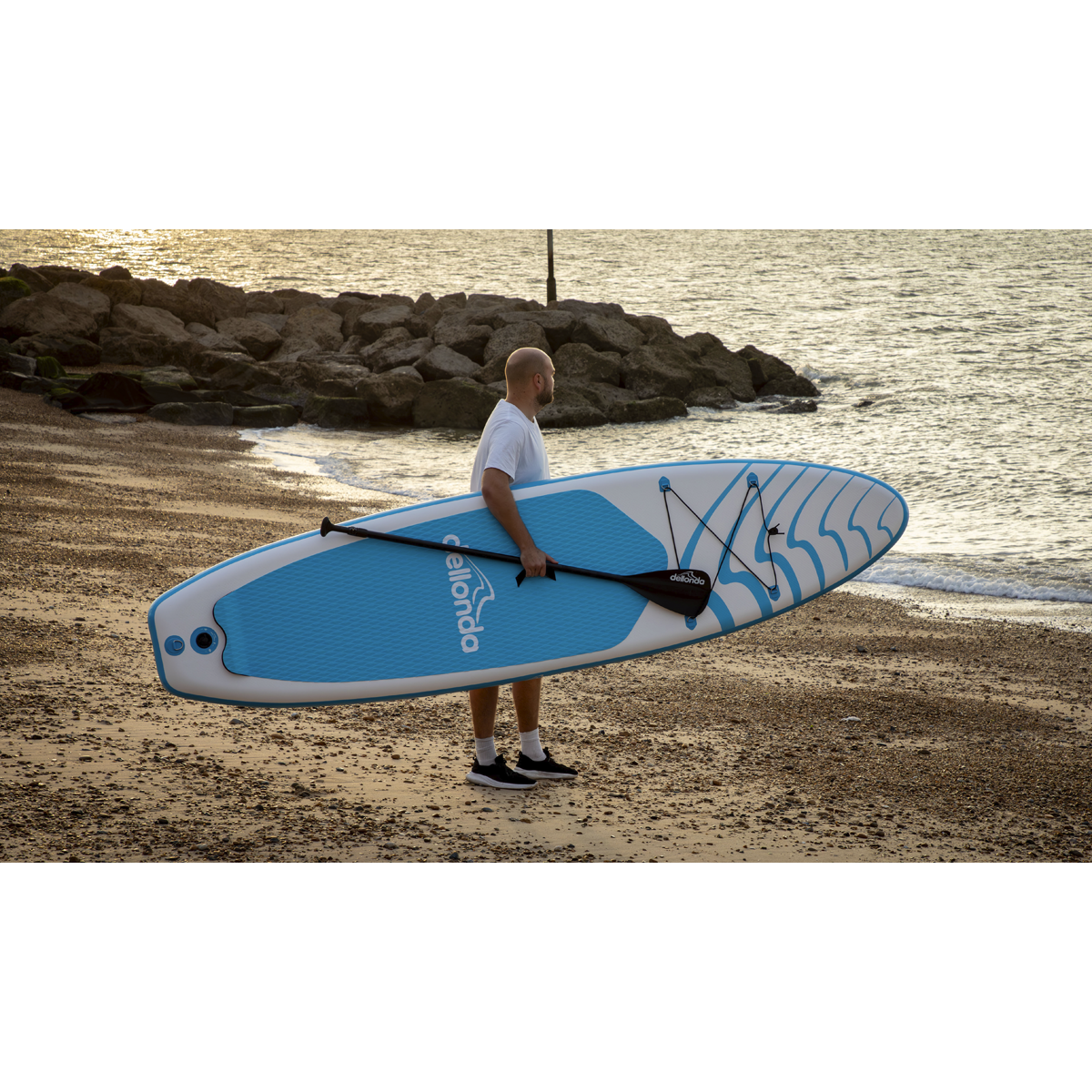 Dellonda Inflatable Stand-Up Paddle Board 10'6", Light Blue (DL152)