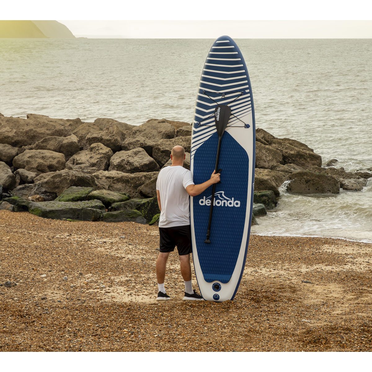 Dellonda Inflatable Stand-Up Paddle Board 10'2", Dark Blue (DL153)