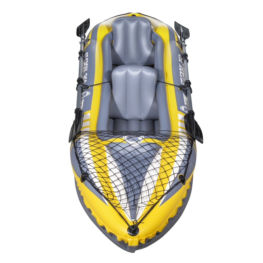 Dellonda Inflatable Two-Person Kayak/Canoe Set, Blue/Yellow/White (DL155)