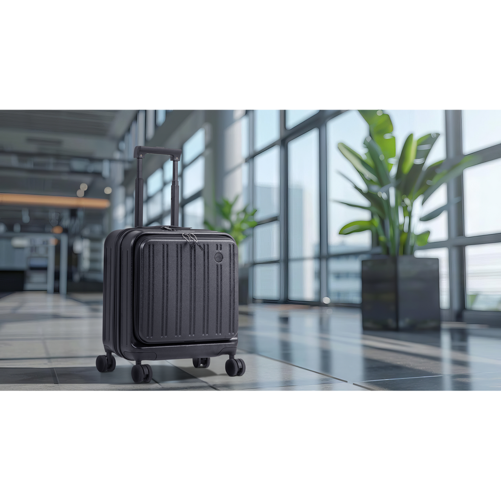 Dellonda Cabin Size Luggage with Dual TSA Lock 18", Black (DL156)