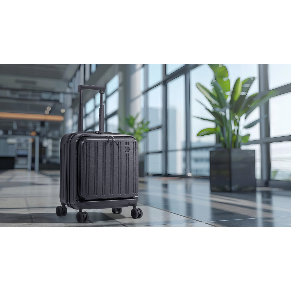 Dellonda Cabin Size Luggage with Dual TSA Lock 18", Black (DL156)