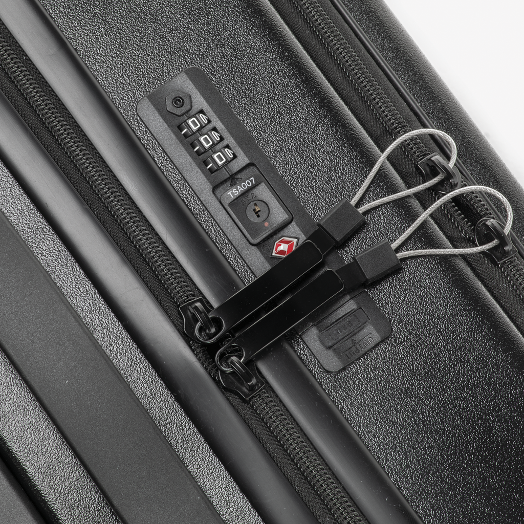 Dellonda Cabin Size Luggage with Dual TSA Lock 18", Black (DL156)