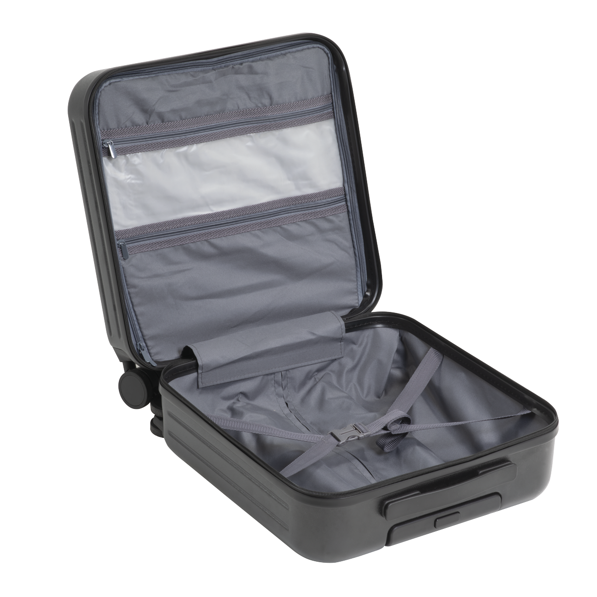 Dellonda Cabin Size Luggage with Dual TSA Lock 18", Black (DL156)